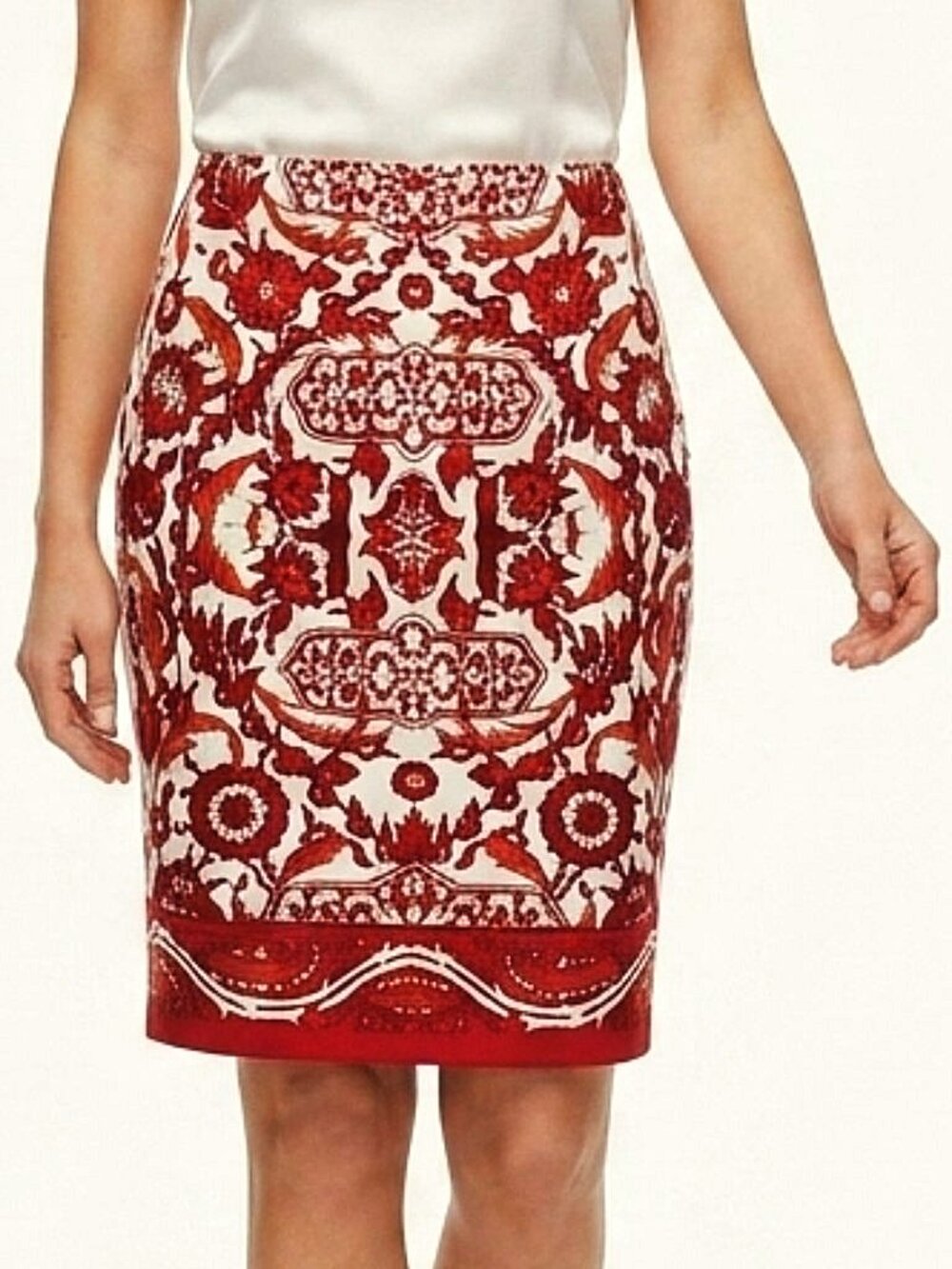 Max Studio Casual Stretch Print Pull On Skirt- Sz. Sm
